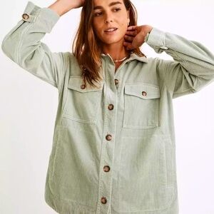 Madewell Sage Mist Corduroy Shacket Barn Jacket Size XS